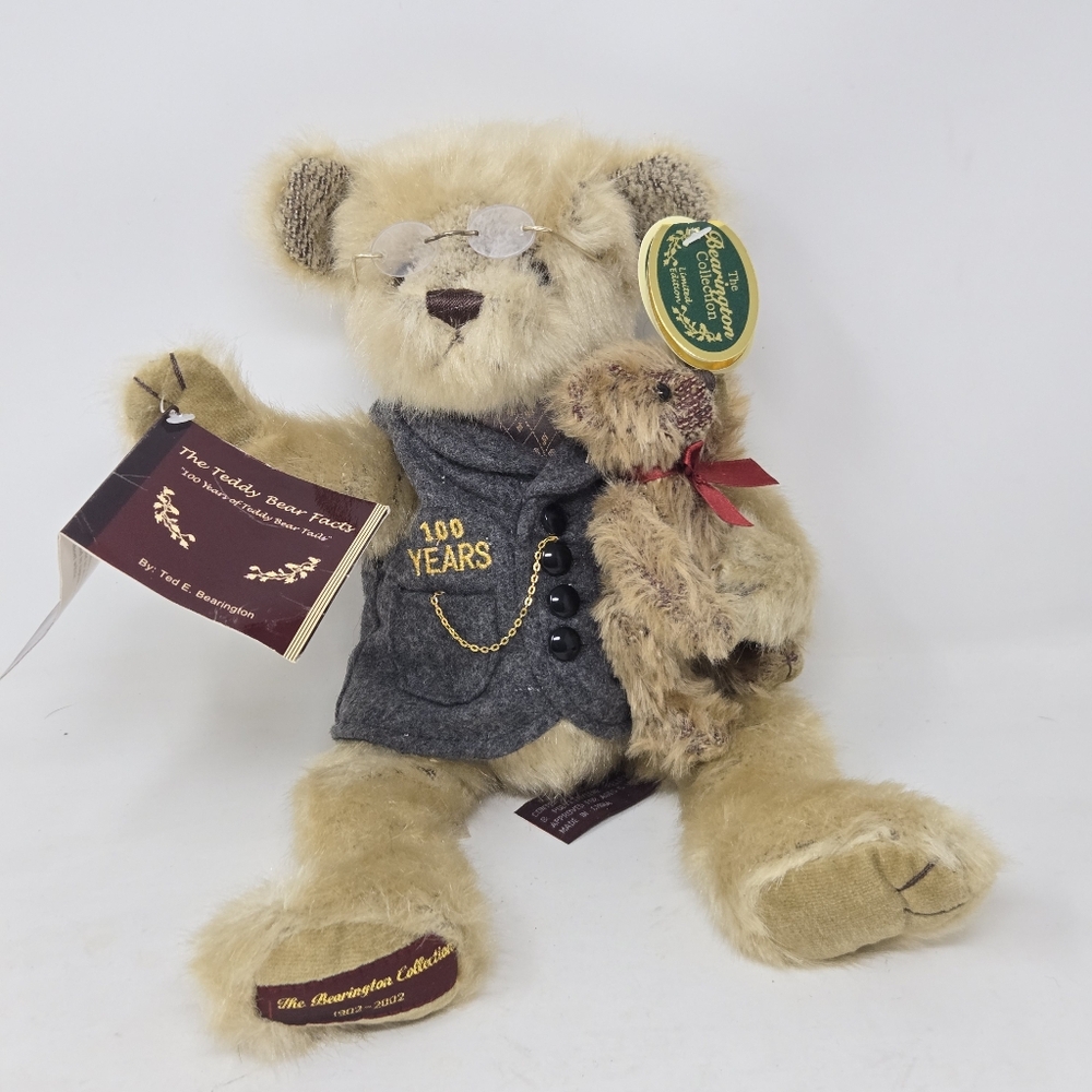 Ted E Bearington Collection 100 Years‎ Of Bears 13” Plush 1377 Mohair Ltd Ed Tag